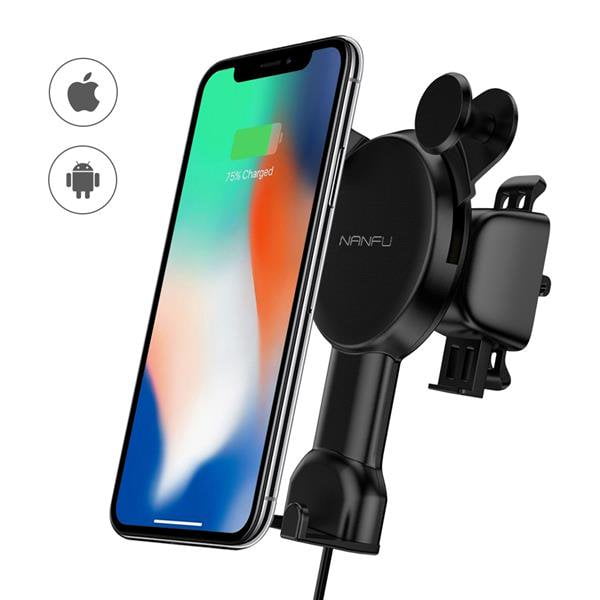 Wireless Car Charger Mount, Automatic Clamping Qi 10W 7.5W Power Fast Charging 5W Car Mount Dashboard Air Vent Phone Holder Compatible with iPhone Xs MAX/XS/XR/X/8/8+,Samsung S10/S10+/S9/S9+/S8/S8+ Wireless Car Charger Mount, Automatic Clamping Qi 10W 7.5W Power Fast Charging 5W Car Mount Dashboard Air Vent Phone Holder Compatible with iPhone Xs MAX/XS/XR/X/8/8+,Samsung S10/S10+/S9/S9+/S8/S8+